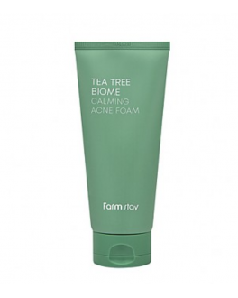 FarmStay Spumă de curățare pentru pielea problematică cu arbore de ceai Tea Tree Biome Calming Acne Foam, 180 ml