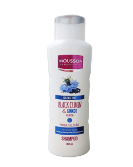 Mousson Șampon fără sulfați pentru volum Black Cumin and Ginkgo, 385 ml
