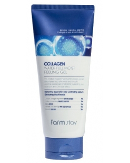 Farmstay Peeling-gel hidratant cu colagen pentru față Collagen Water Full Moist Peeling Gel, 180ml