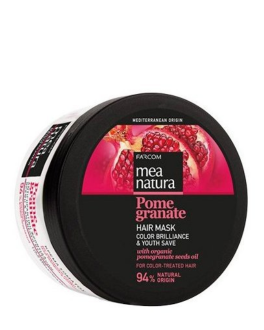Farcom Маска для окрашенных волос с экстрактом граната Mea Natura Pomegranate Hair Mask, 250 мл