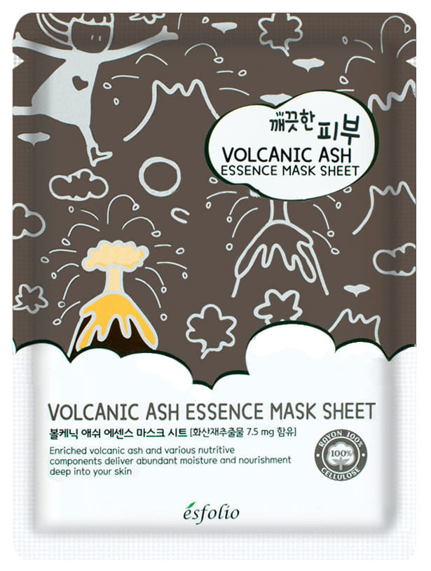 Esfolio Тканевая маска c вулканическим пеплом Volcanic Ash Essence Mask