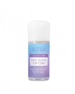 Astra Soluție pentru unghii Sos Nails Care Fast Gloss Top Coat, 12 ml