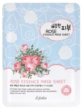 Esfolio Тканевая маска c розой для лица Pure Skin Rose Essence Mask, 1 шт