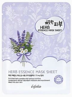 Esfolio Тканевая маска c экстрактами трав для лица Pure Skin Herb Essence Mask, 1 шт