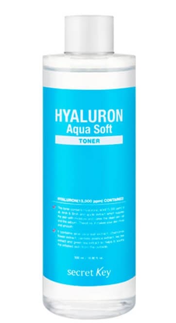 Secret Key Toner hialuronic cu efect de exfoliere pentru fata Hyaluron Aqua Soft Toner, 500 ml