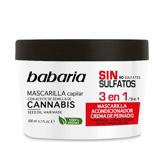 Babaria Маска для волос 3 в 1 Cannabis Seed Oil Hair Mask 3in1, 200ml