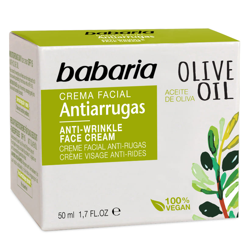 Babaria Crema anti-rid pentru fata Olive, 50 ml