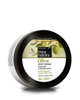 Farcom Cremă de corp hidratantă cu ulei de măsline Mea Natura Olive Body Cream, 250 ml