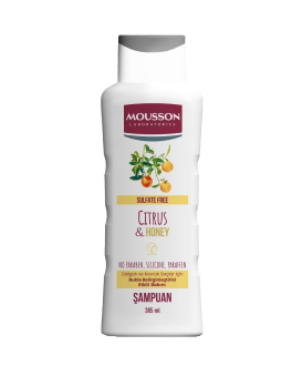 Mousson Șampon fără sulfați pentru păr creț Citrus and Honey, 385 ml