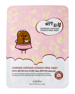 Esfolio Mască din țesătură cu cafeină și ceramide Pure Skin Ceramide Caffeine Essence Mask Sheet, 1 buc