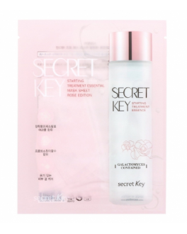 Secret Key Mască din țesătură cu extract de trandafir Starting Treatment Essential Mask Sheet Rose Edition