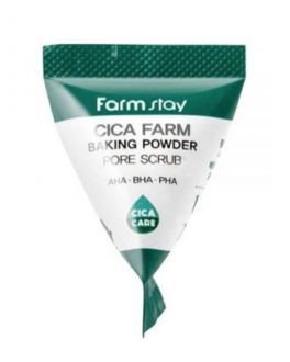 Farmstay Exfoliant cu bicarbonat de sodiu și centella asiatica pentru față Cica Farm Baking Powder Pore Scrub