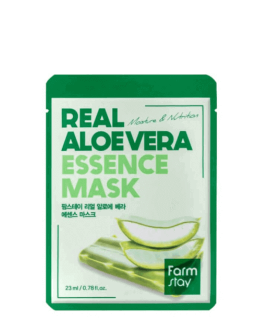 FarmStay Mască din țesătură cu efect calmant Real Aloe Vera, 1 buc 
