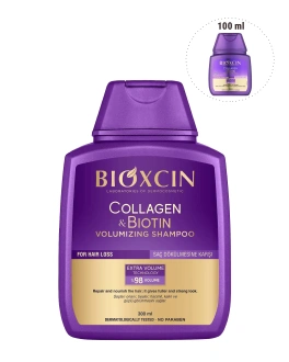 BIOXCIN Șampon pentru volum Collagen and Biotin, 300 ml + 100 ml 