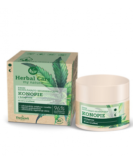 Farmona Crema cu Colagen si Cinepa pentru fata Herbal Care Moisturising Regenerating Face Cream with Hemp Collagen Sensitive Skin, 50 ml