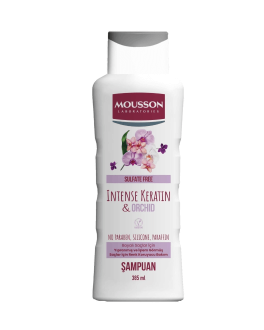 Mousson Бессульфатный шампунь для защиты цвета Intense Keratin and Orchid, 385 мл