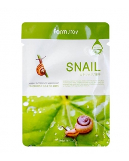Farmstay Masca cu extract de mucina de melc din tesatura pentru hidratare Visible Difference Mask Sheet Snail