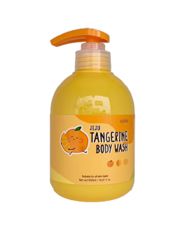 Esfolio Gel de dus cu extract de mandarina Jeju Tangerine Body Wash, 500 ml