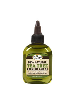 Difeel Натуральное премиальное масло для волос с чайным деревом, 99% Natural Tea Tree Premium Hair Oil, 75 ml