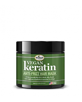 Difeel Маска для волос анти-фриз с растительным кератином Vegan Keratin Anti-Frizz Hair Mask, 340g