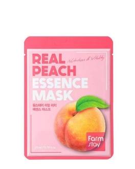 FarmStay Mască din țesătură pentru față Real Peach, 1 buc