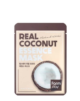 FarmStay Mască din țesătură pentru față Real Coconut, 1 buc