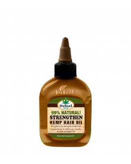 Difeel Натуральное укрепляющее конопляное масло для волос 99% Natural Strengthen Hemp Hair Oil, 75 ml