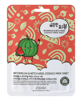 Esfolio Mască din țesătură pentru față cu pepene verde și hamamelis Pure Skin Watermelon and Witch Hazel Essence Mask Sheet, 1 buc
