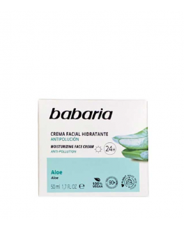 Babaria Cremă de față hidratantă cu aloe 100% 24h Moisturising Aloe Vera Face Cream, 50 ml