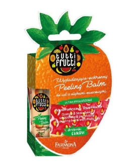 Farmona Balsam de buze cu peeling efect Tutti Frutti protecting lip peeling balm with fruits oils, 10ml