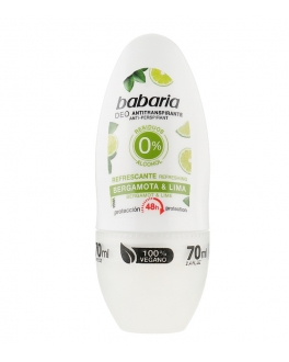 Babaria Роликовый дезодорант Bergamot And Refreshing Lime Deodorant Roll-on, 70ml