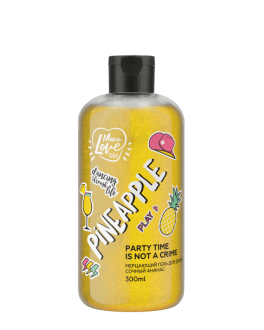 BISOU Gel de duș cu particule strălucitoare MonoLove Bio Pineapple, 300 ml