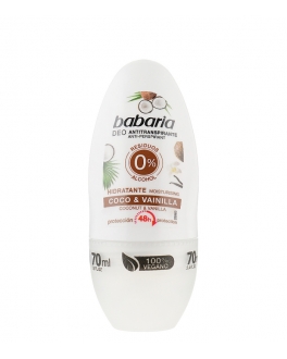 Babaria Deodorant hidratant cu extract de cocos și vanilie Coco And Vanilla Hidratant Deodorant Roll-on, 70ml