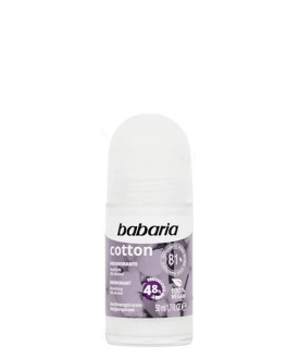 Babaria Роликовый дезодорант с экстрактом хлопка Deodorant Roll On Cotton, 50 мл