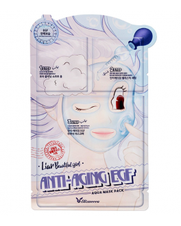 Elizavecca Трёхступенчатая омолаживающая тканевая маска для лица Anti- Aging EGF Aqua, 1 шт x 3 step
