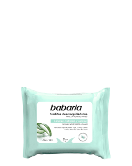 Babaria Салфетки для снятия макияжа Aloe Vera and Vitamin E, 25 pcs