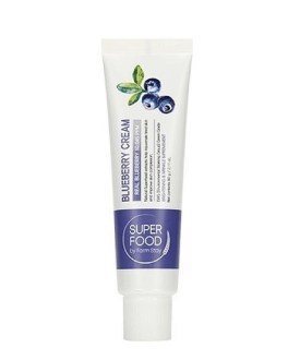 FarmStay Увлажняющий крем для лица с черникой Superfood Blueberry Cream, 60 г