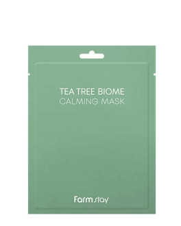 FarmStay Mască din țesătură pentru față Tea Tree Biome Calming, 1 buc