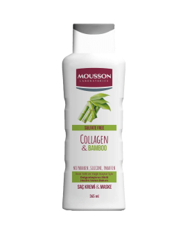 Mousson Șampon pentru volum fără sulfați pentru păr deteriorat Collagen and Bamboo, 385 ml