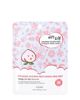 Esfolio Mască din țesătură pentru față Pure Skin Hyaluronic Acid with Peach, 1 buc