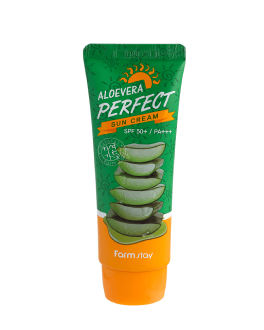FarmStay Солнцезащитный крем для лица и тела Aloe Vera Perfect Sun Cream SPF 50+, 70 мл