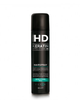 Farcom Spray- fixator pentru păr HD Hairspray Εxtra Strong Hold with Keratin and Pro- Vitamin Β5 N4, 300 ml