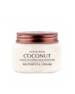  Esfolio Cremă hidratantă pentru față cu ulei de cocos Super- Rich Coconut Waterfull Cream, 120 ml