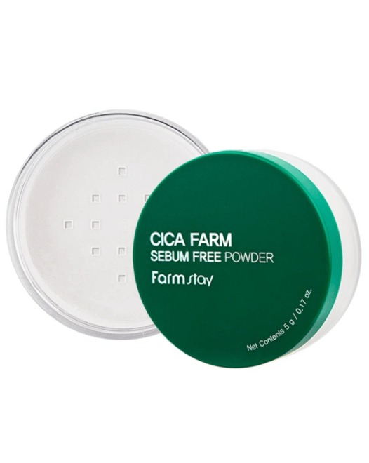 FarmStay Pudră matifiantă pulbere cu extract de centella Cica Farm Sebum Free Powder, 5 gr