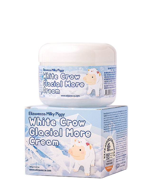 Elizavecca Cremă- sufleu iluminatoare Milky Piggy White Crow Glacial More Cream, 100 ml