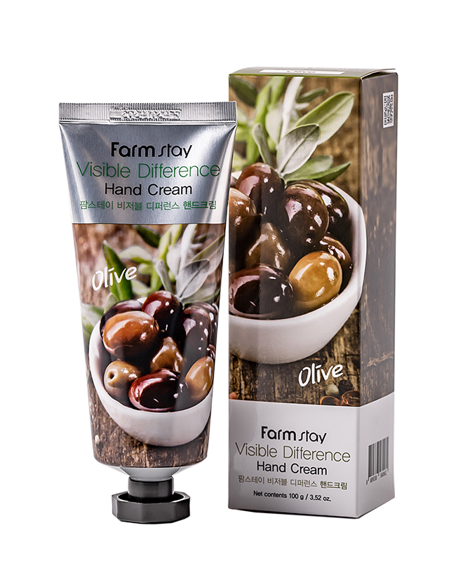 FarmStay Cremă de mâini cu extract de măsline Visible Difference Hand Cream Olive, 100 ml